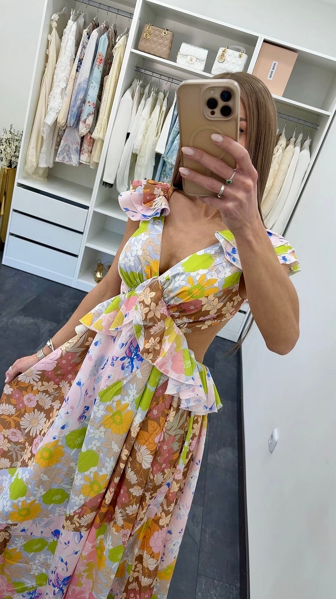 ROMANTISCHES FLORAL MAXIKLEID