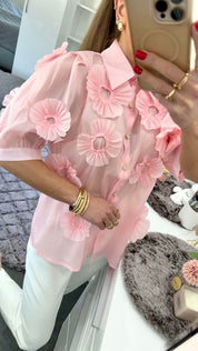LUXURY FLORAL STATEMENT BLUSE