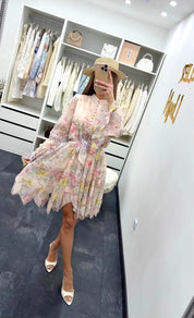 ROSE FLOWER VOLANTKLEID