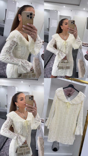 IVORY LACE WHISPER DRESS