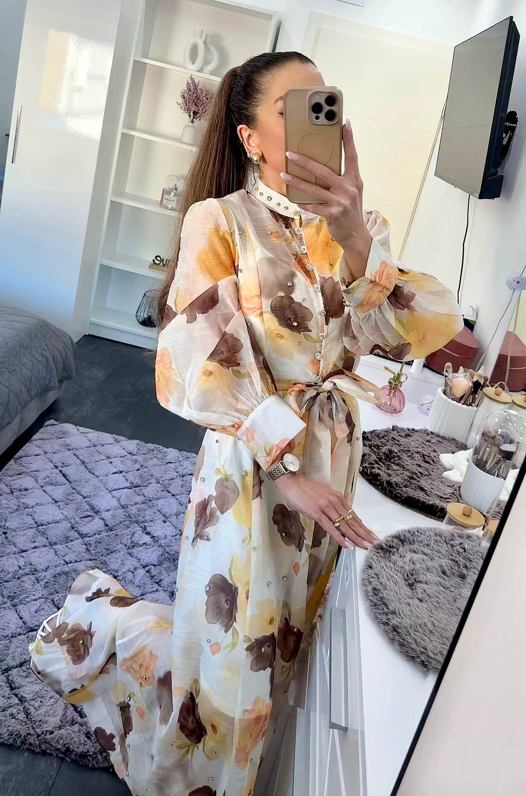 GOLDEN BLOOM MAXIDRESS