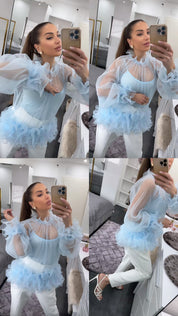 MAISON ELEGANZÈ 3-D BLUSE