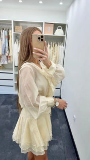 VANILLA RUFFLE SET