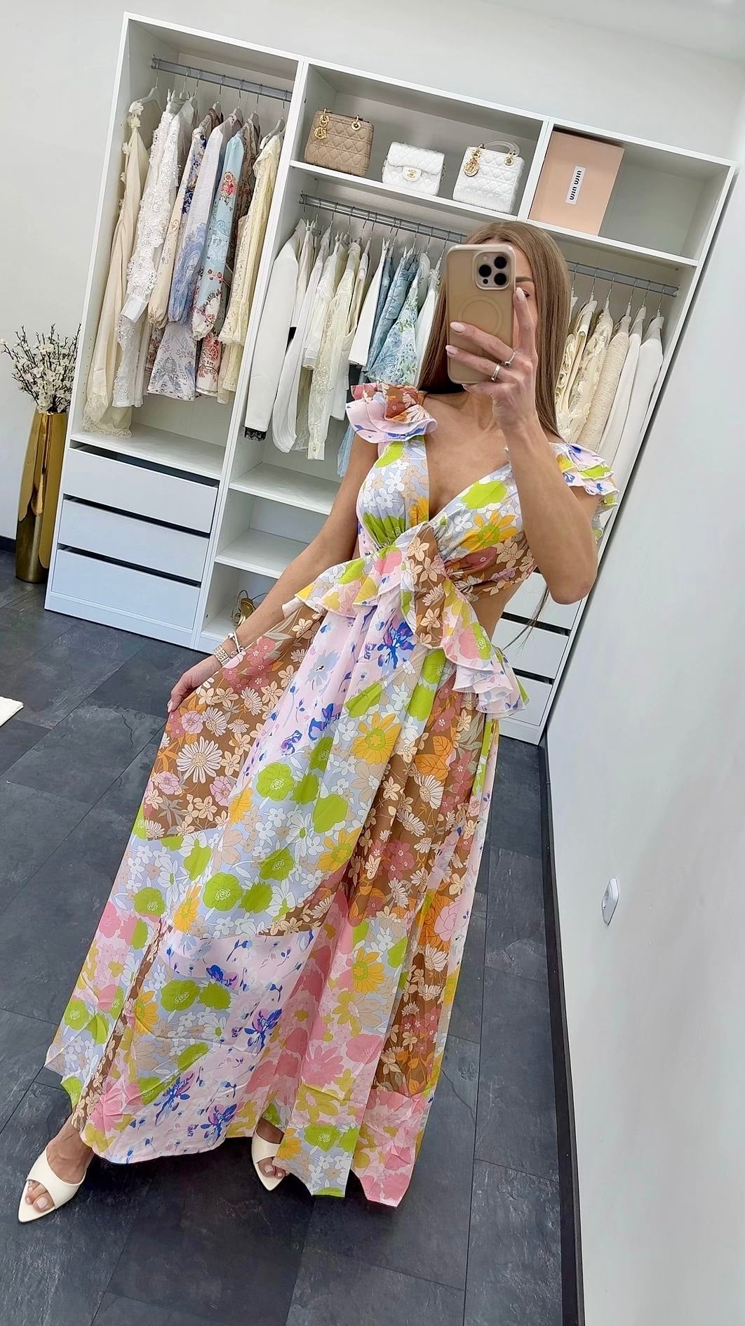 ROMANTISCHES FLORAL MAXIKLEID