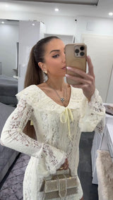 IVORY LACE WHISPER DRESS
