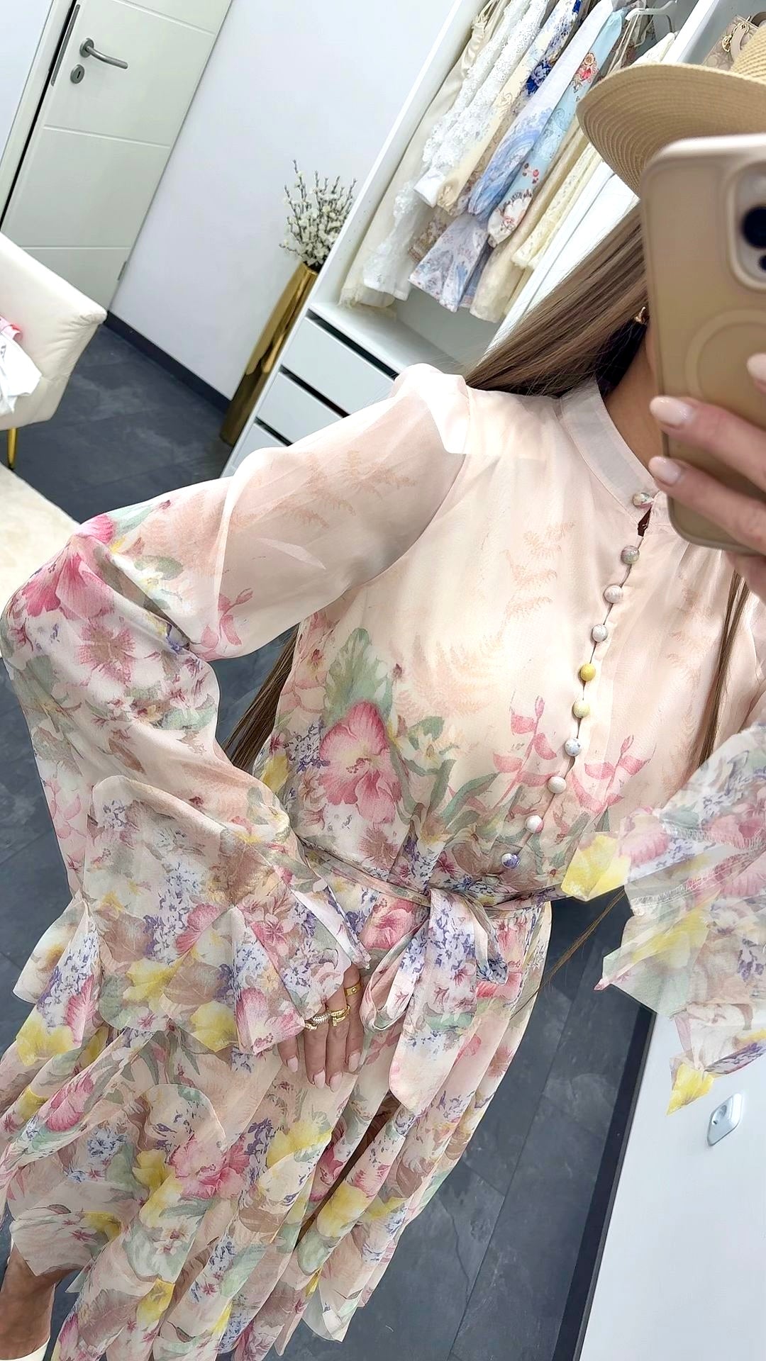 ROSE FLOWER VOLANTKLEID