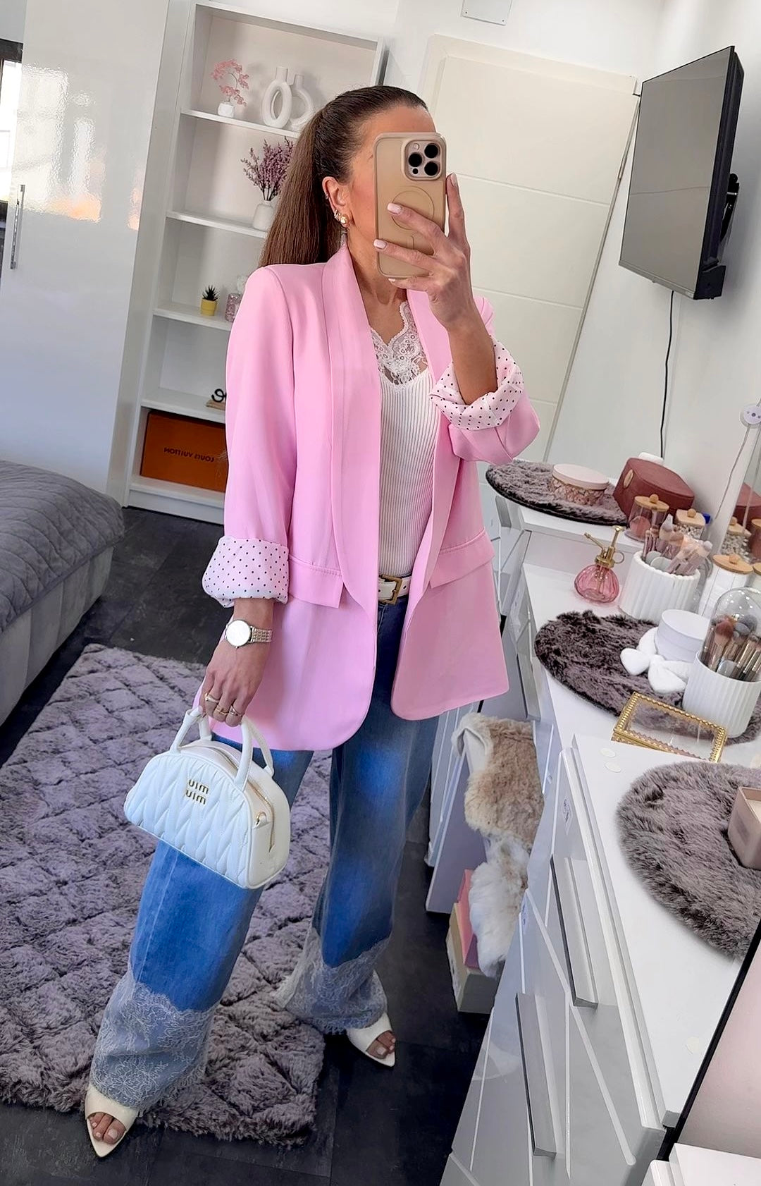 CANDY PINK LONG BLAZER