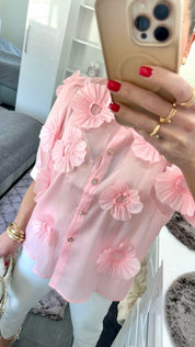 LUXURY FLORAL STATEMENT BLUSE