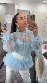 MAISON ELEGANZÈ 3-D BLUSE