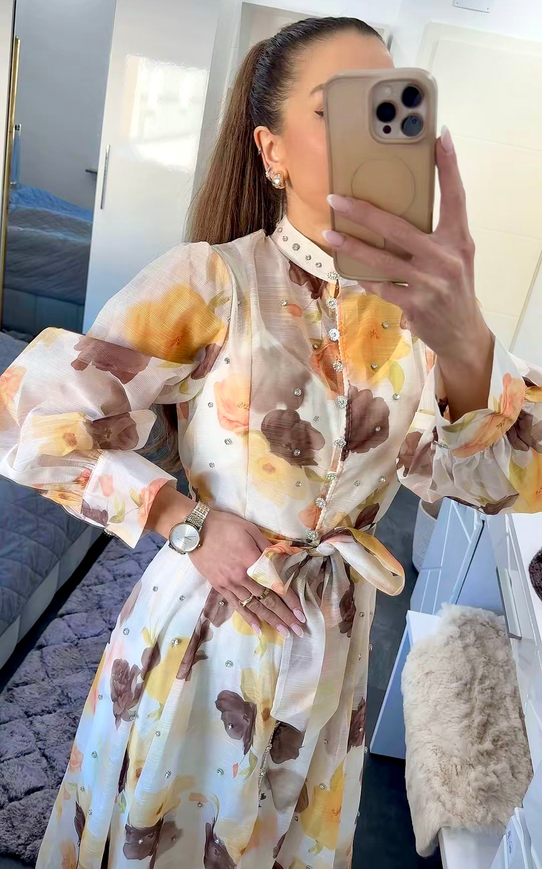 GOLDEN BLOOM MAXIDRESS