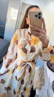 GOLDEN BLOOM MAXIDRESS