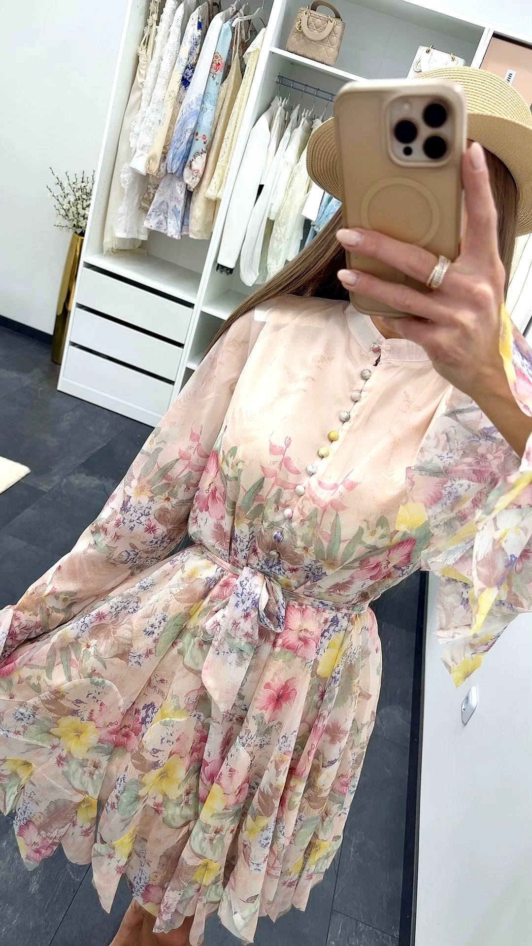 ROSE FLOWER VOLANTKLEID