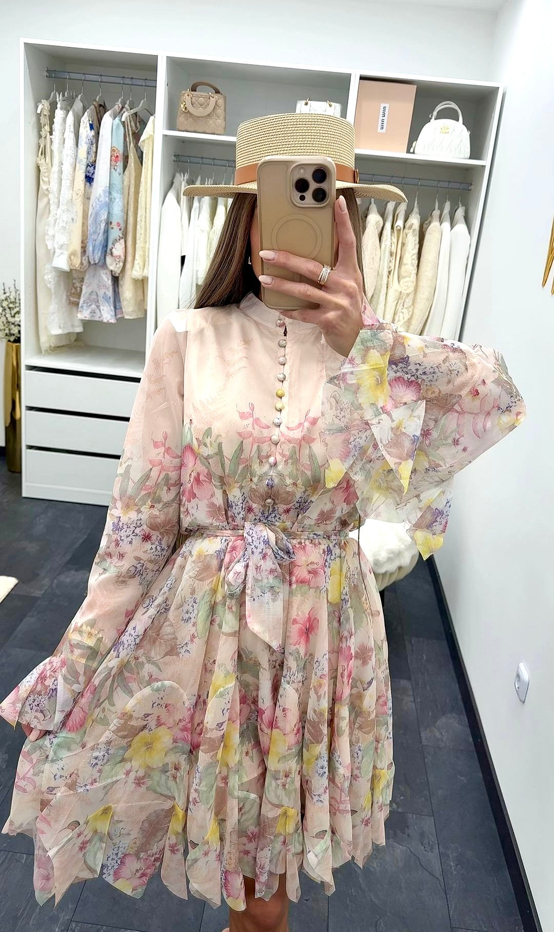 ROSE FLOWER VOLANTKLEID