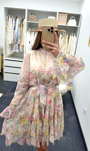 ROSE FLOWER VOLANTKLEID