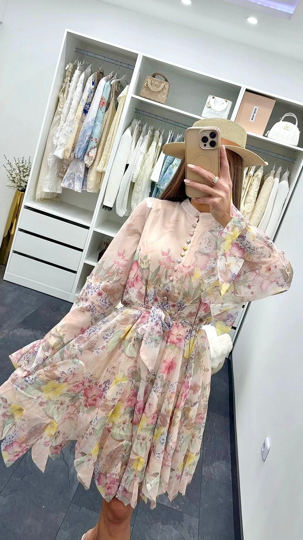 ROSE FLOWER VOLANTKLEID
