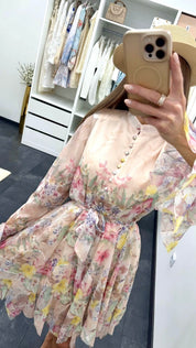 ROSE FLOWER VOLANTKLEID