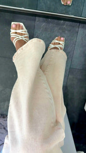 BLUSH PINK Straight Leg Jeans