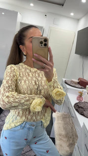 FLORAL MESH BLUSE