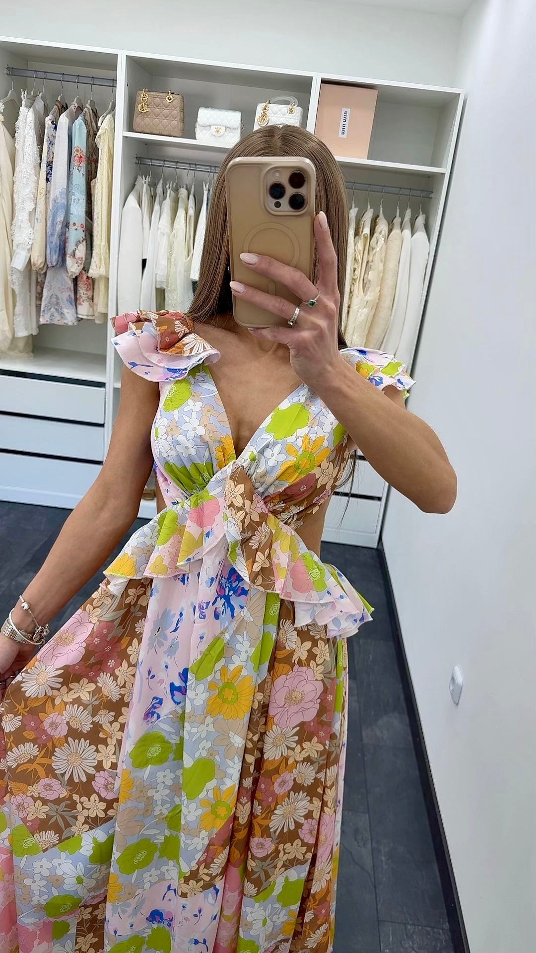 ROMANTISCHES FLORAL MAXIKLEID