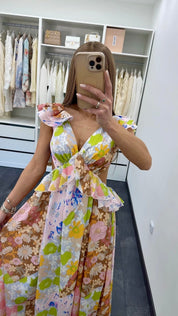 ROMANTISCHES FLORAL MAXIKLEID