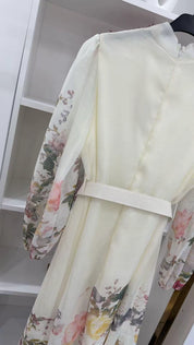 LUXURY FLORAL MIDIDRESS