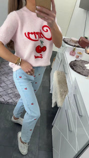 CHERRY CHIC MOM JEANS