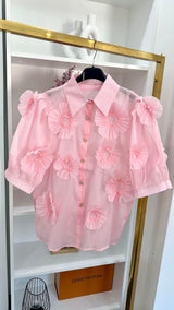LUXURY FLORAL STATEMENT BLUSE