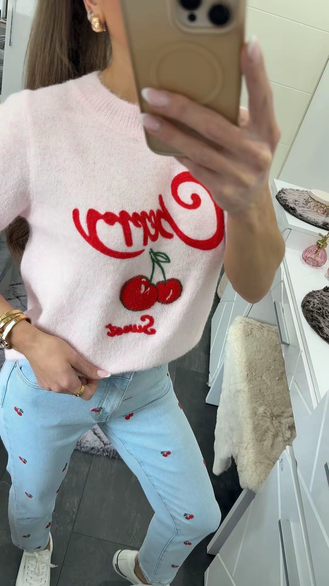 CHERRY CHIC MOM JEANS