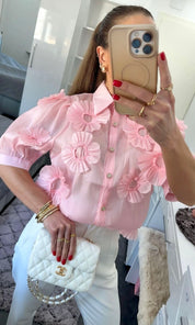 LUXURY FLORAL STATEMENT BLUSE