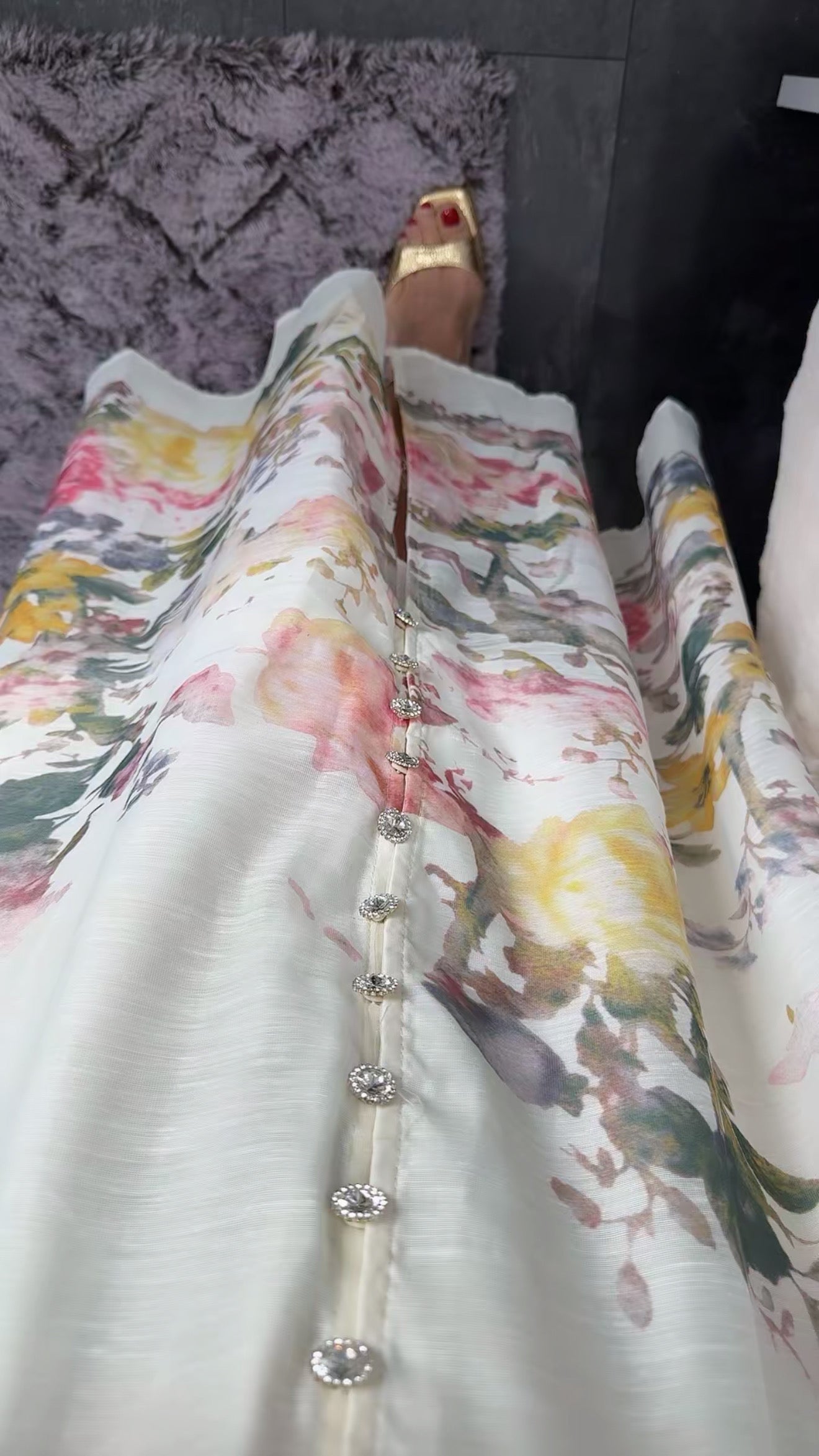 LUXURY FLORAL MIDIDRESS