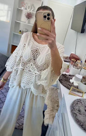 BOHO CROCHET SPITZEN BLUSE