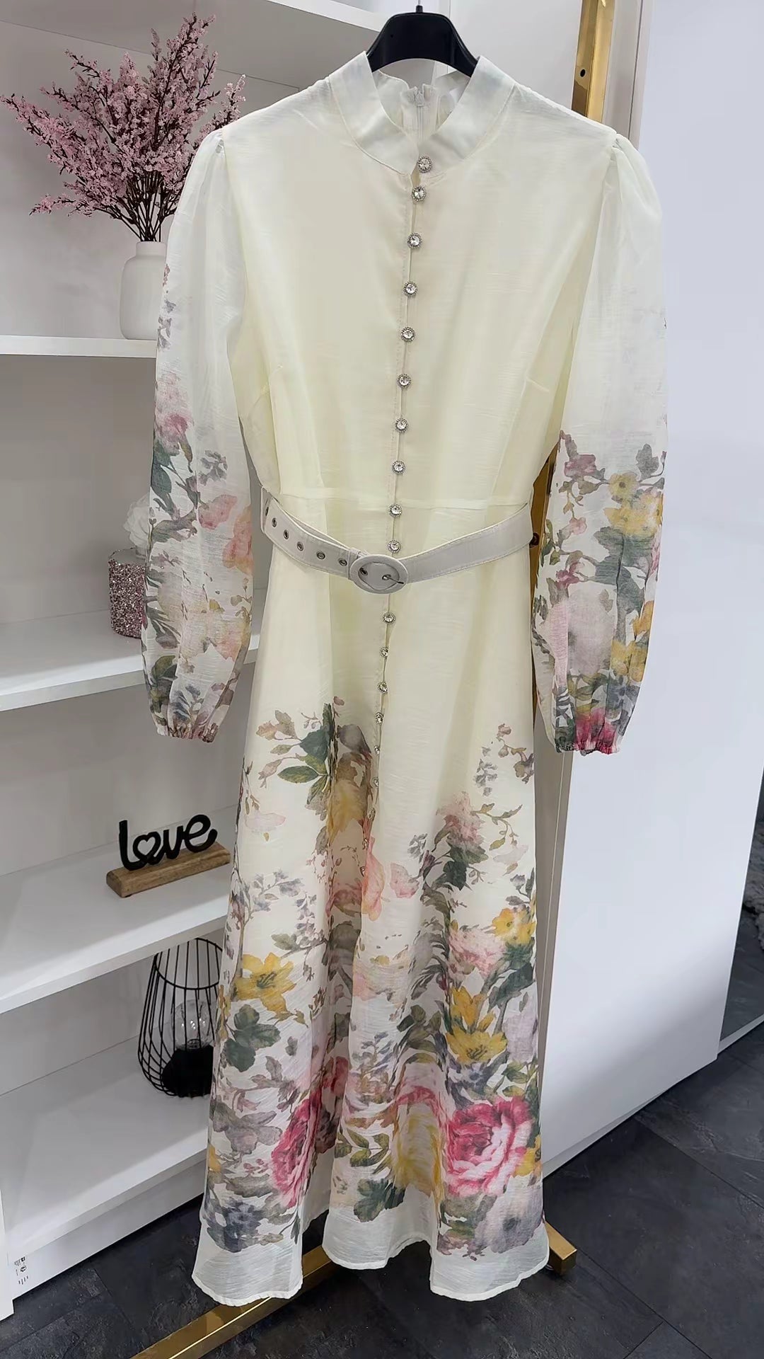LUXURY FLORAL MIDIDRESS