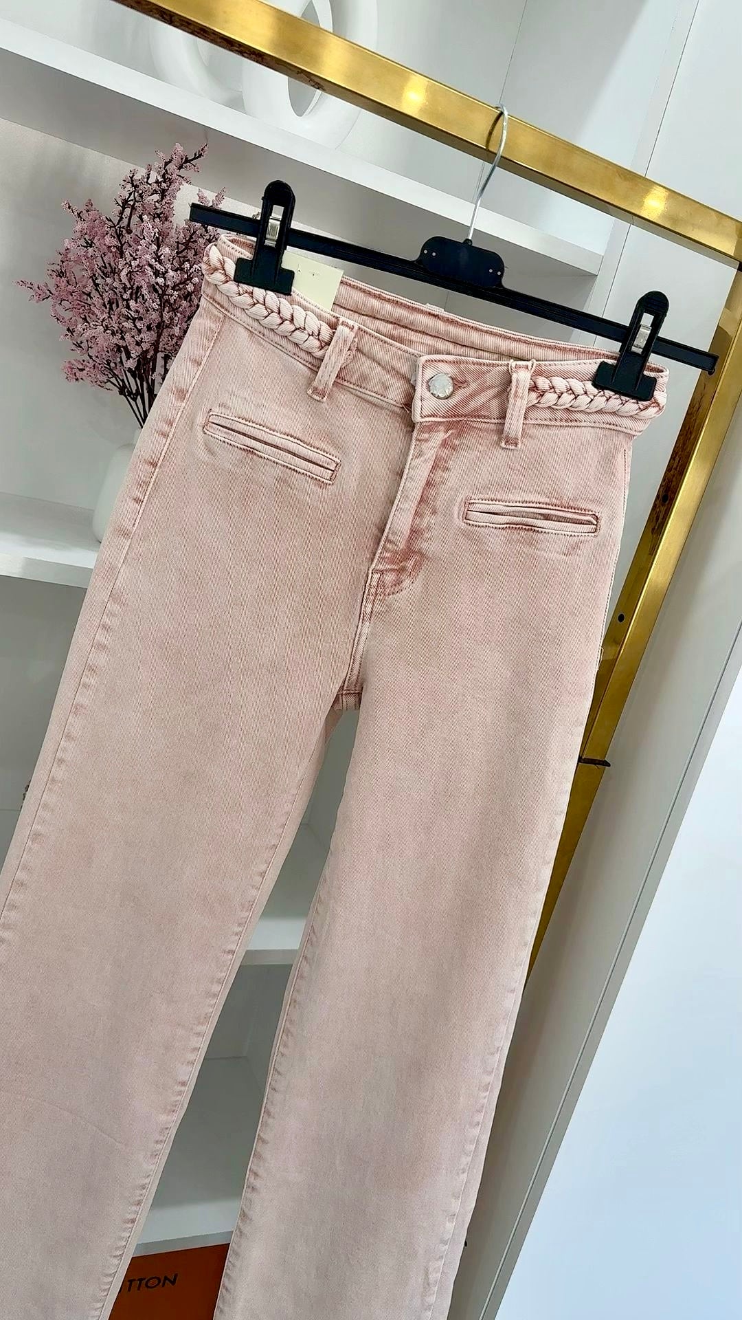 BLUSH PINK Straight Leg Jeans