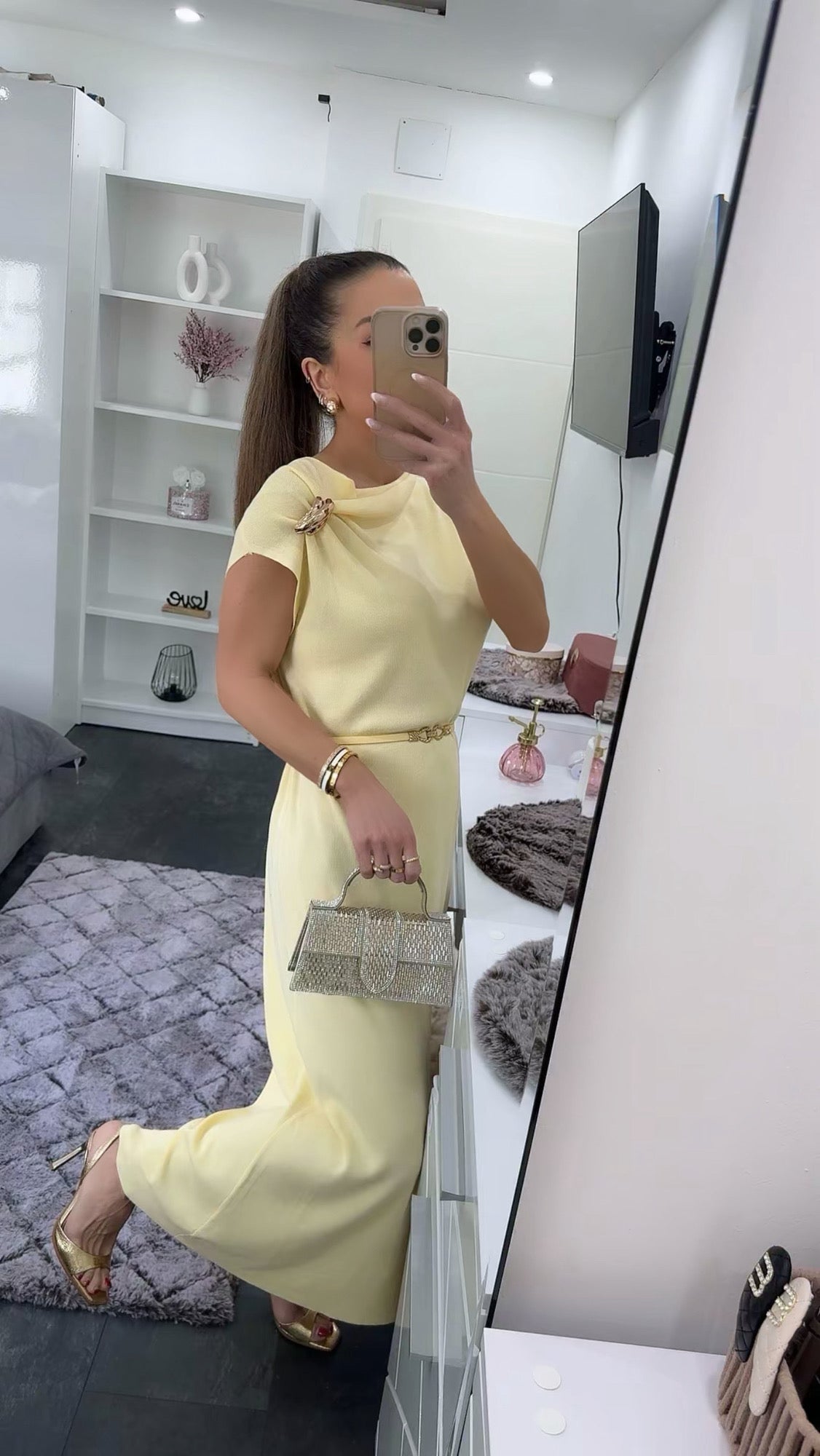 SUNLIGHT STRICK MIDIDRESS