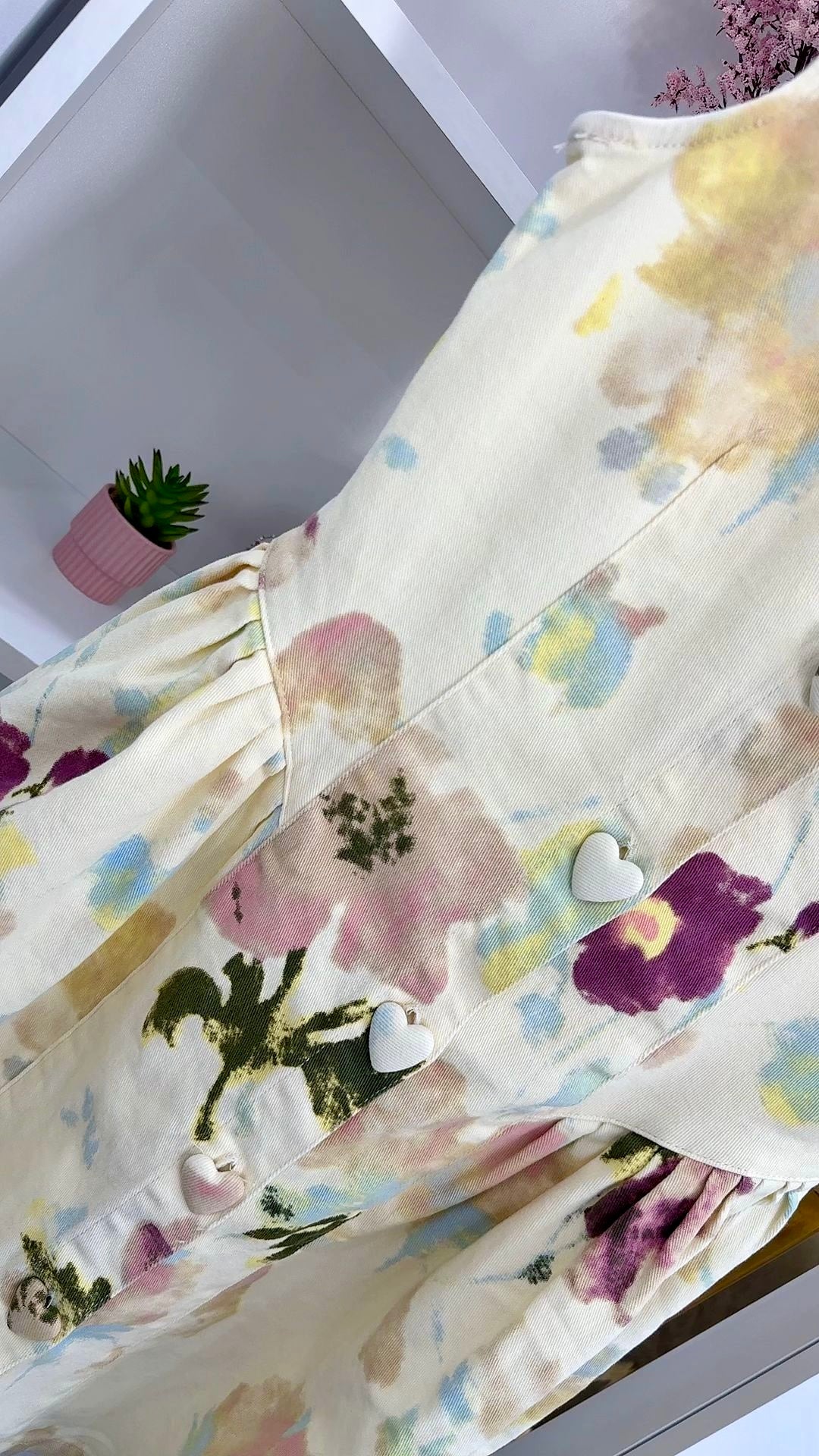 SLEEVELESS Floral Summer Jeanskleid