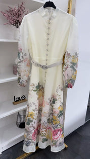 LUXURY FLORAL MIDIDRESS