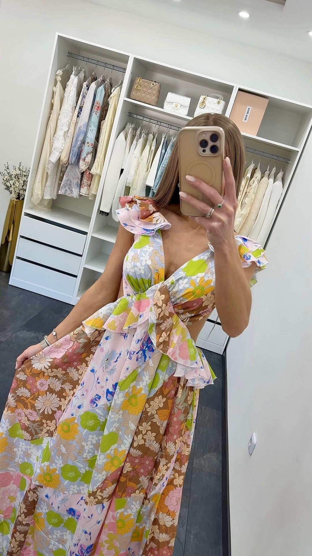 ROMANTISCHES FLORAL MAXIKLEID