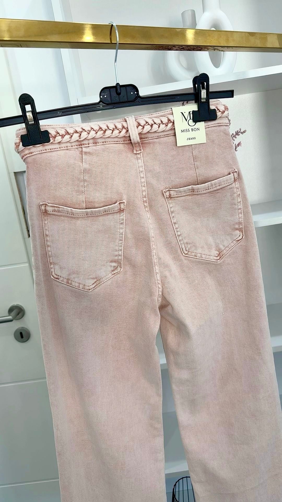 BLUSH PINK Straight Leg Jeans