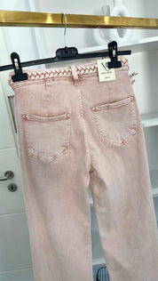 BLUSH PINK Straight Leg Jeans