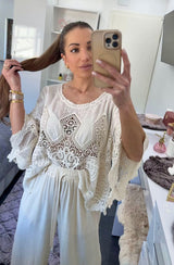 BOHO CROCHET SPITZEN BLUSE