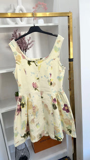 SLEEVELESS Floral Summer Jeanskleid
