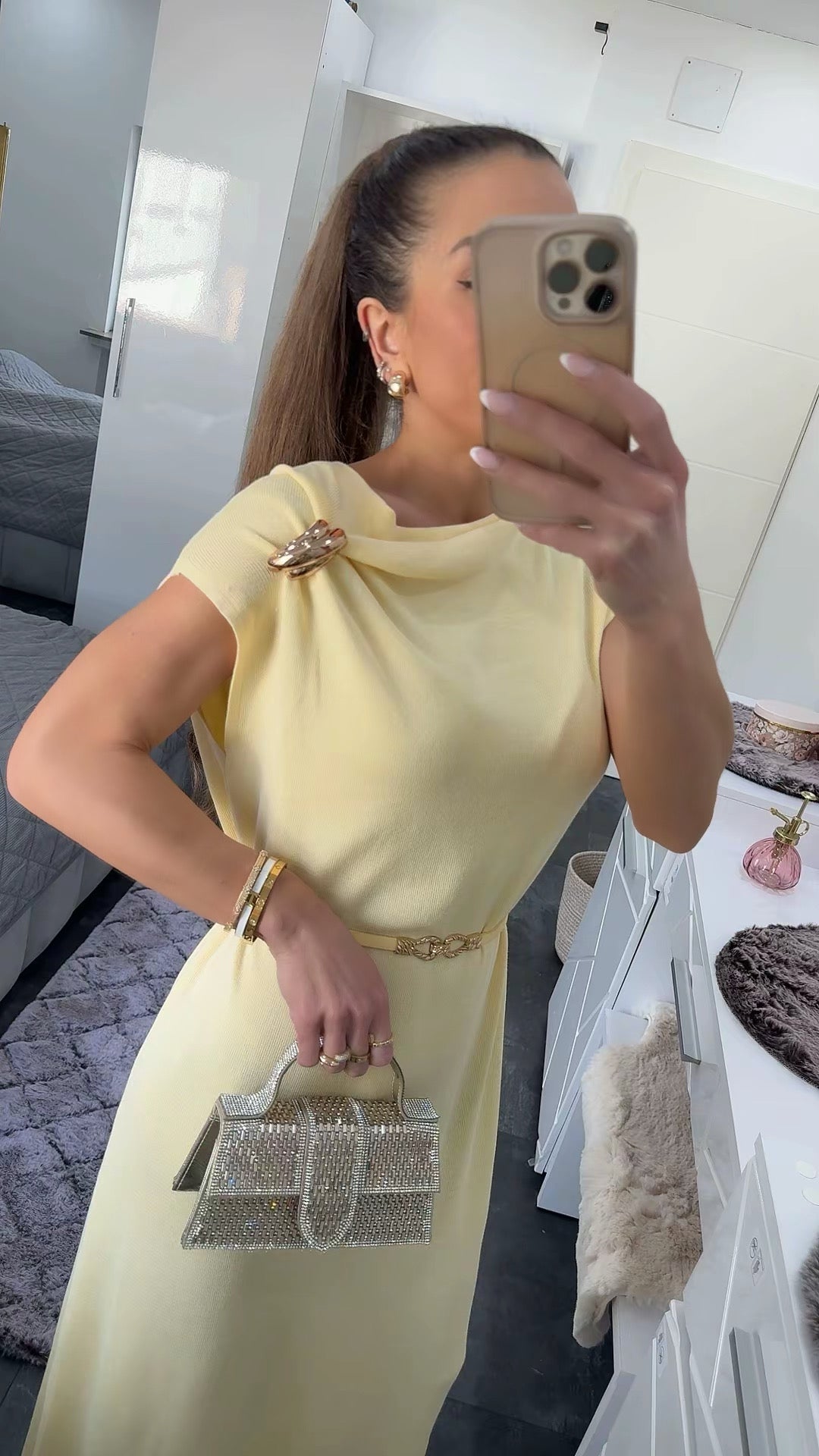 SUNLIGHT STRICK MIDIDRESS