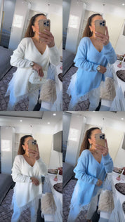LACE TOUCH ASYMETRIC PULLOVER