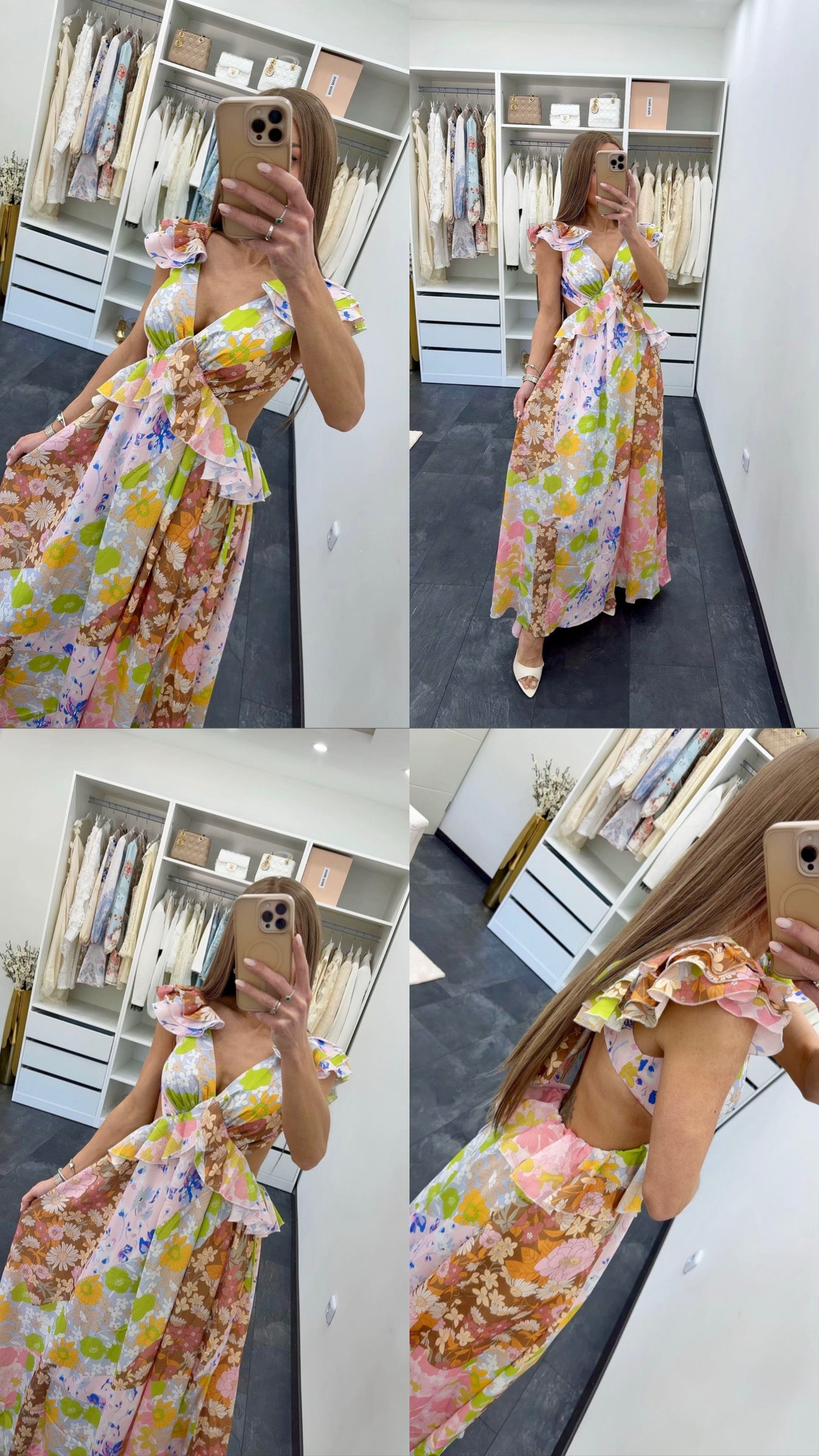 ROMANTISCHES FLORAL MAXIKLEID
