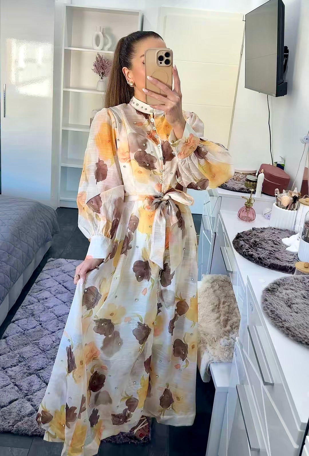 GOLDEN BLOOM MAXIDRESS