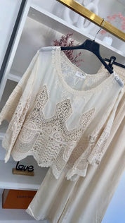 BOHO CROCHET SPITZEN BLUSE