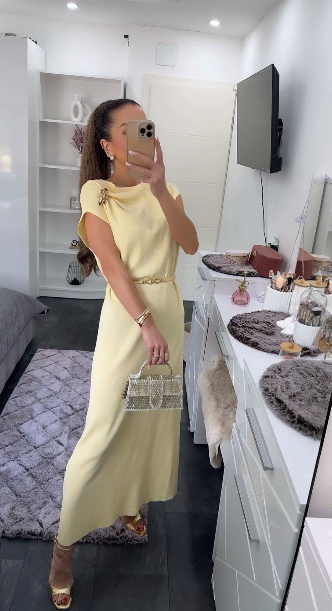 SUNLIGHT STRICK MIDIDRESS