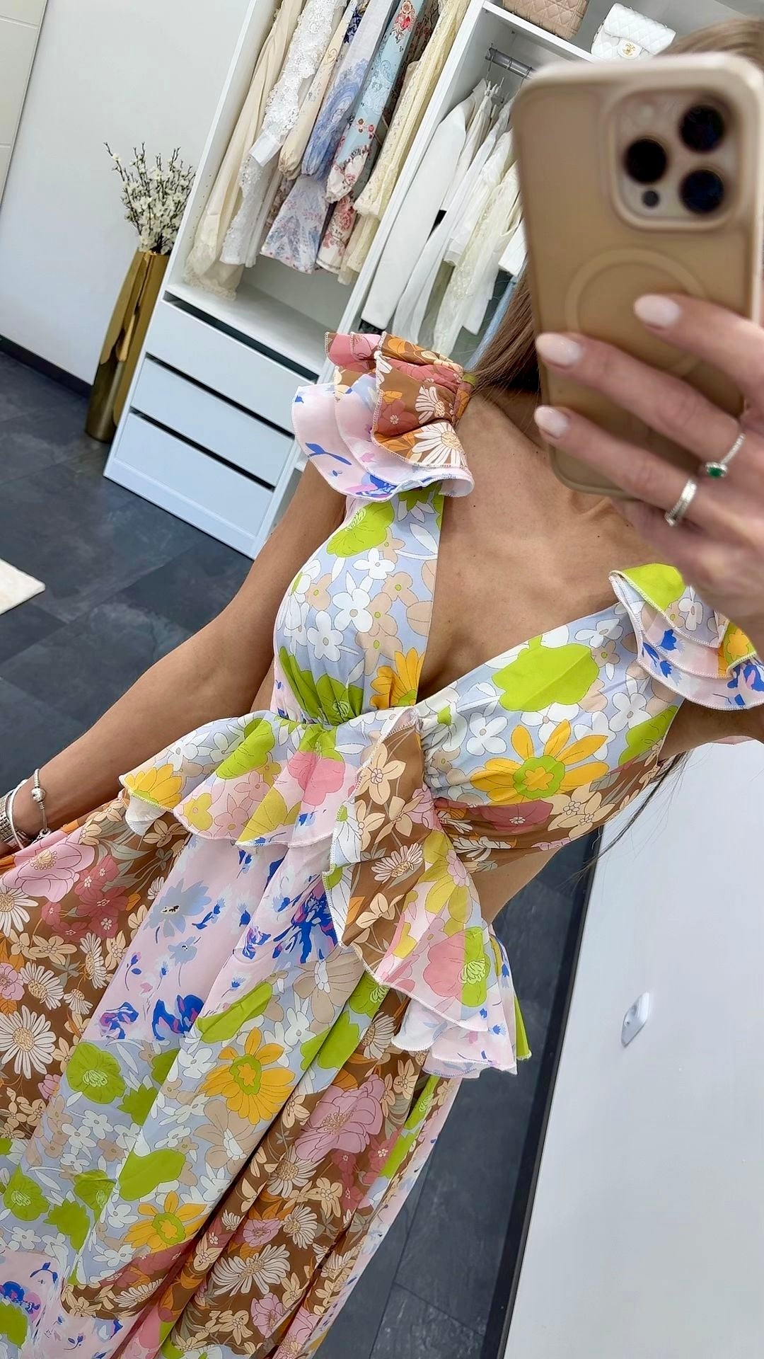 ROMANTISCHES FLORAL MAXIKLEID