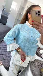 ROMANTIC RUFFLE KNIT JACKE