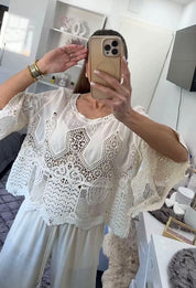 BOHO CROCHET SPITZEN BLUSE